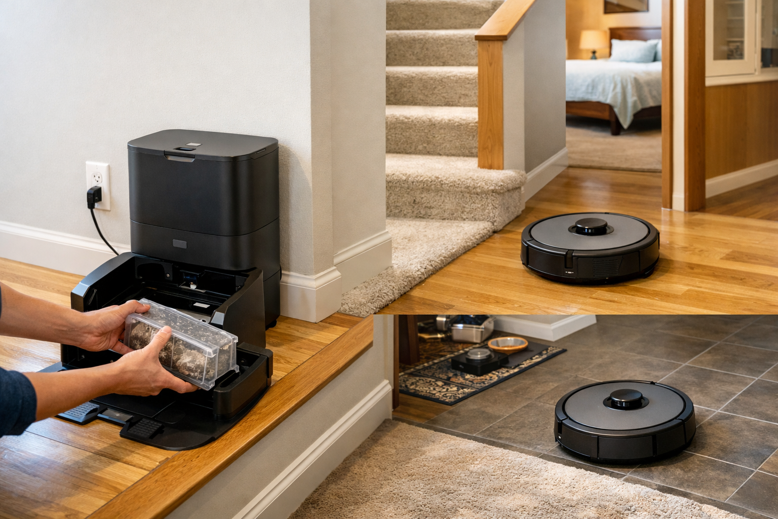 Multi-floor maps and dock maintenance - best AI robot vacuums for cluttered homes