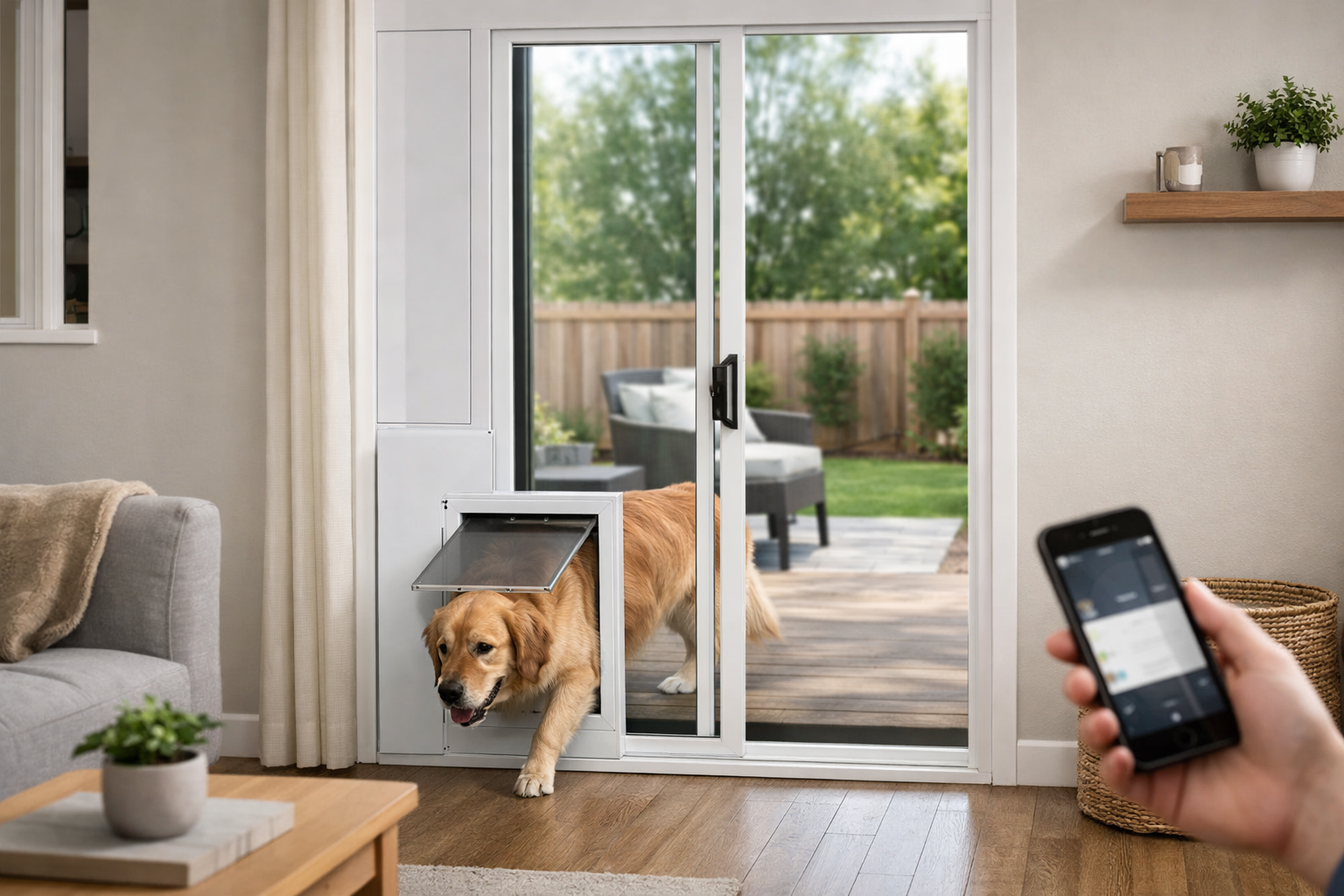 Wayzn Smart Pet Door: best specialized choice for sliding glass doors - best smart pet doors with app control