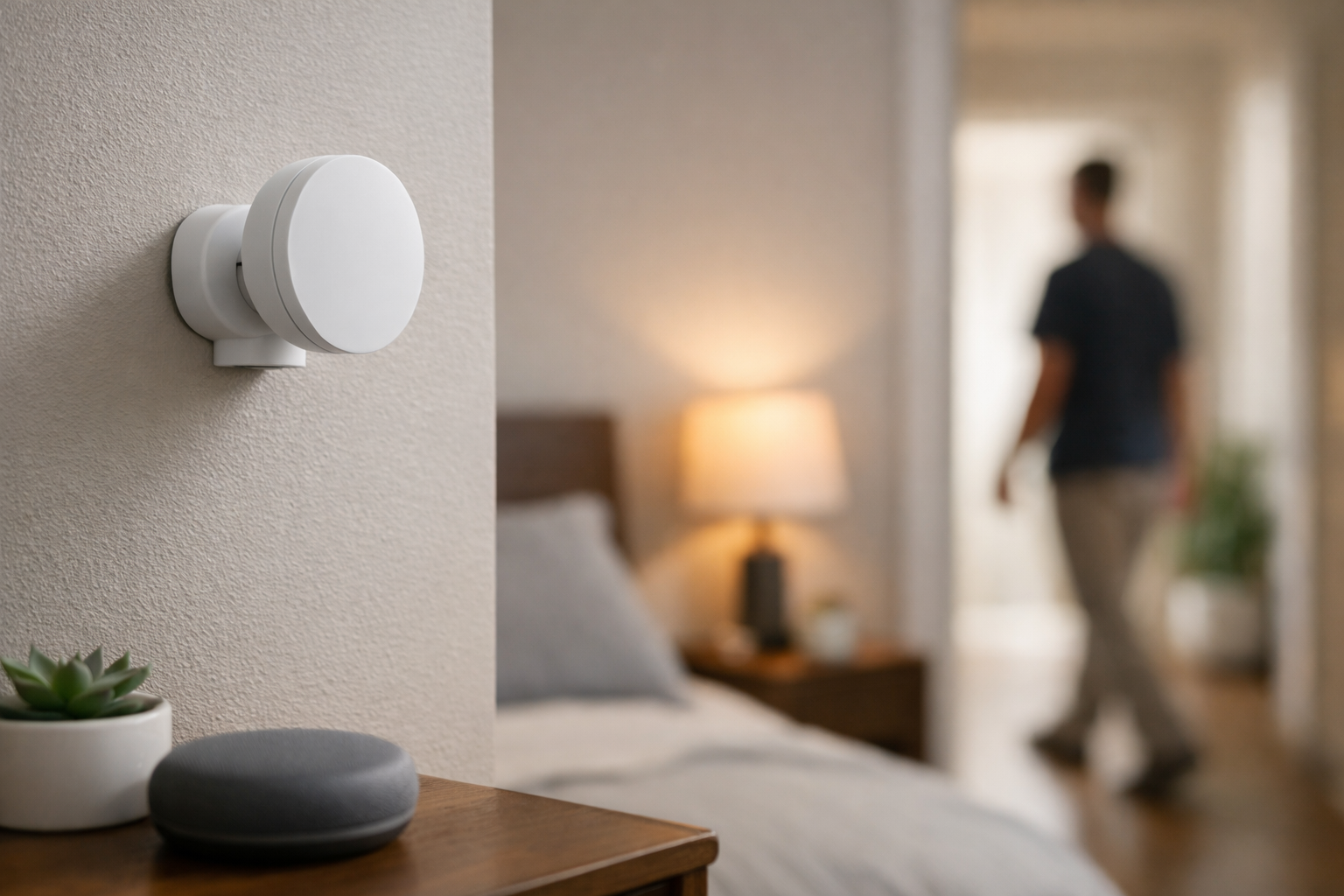 Editorial illustration of a generic home technology setup