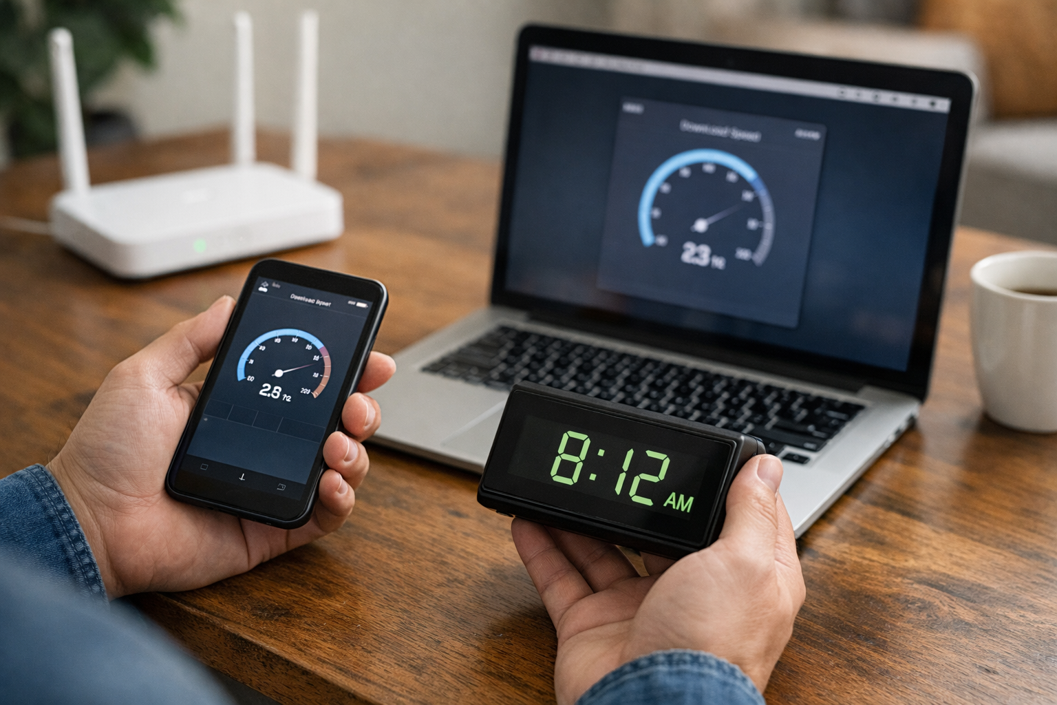 Compare results at different times - how to fix slow Wi-Fi