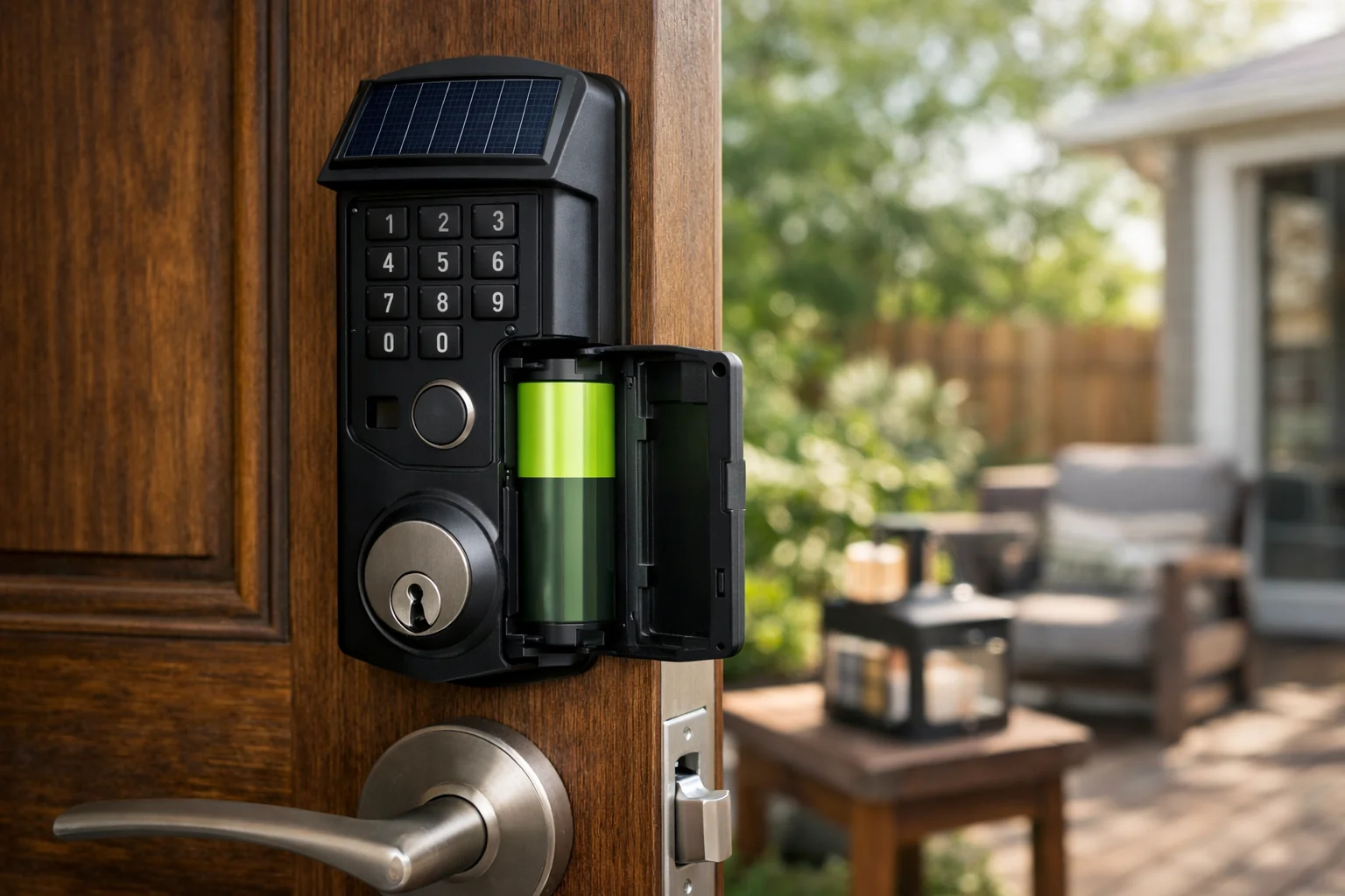 Larger rechargeable batteries - solar-powered smart locks