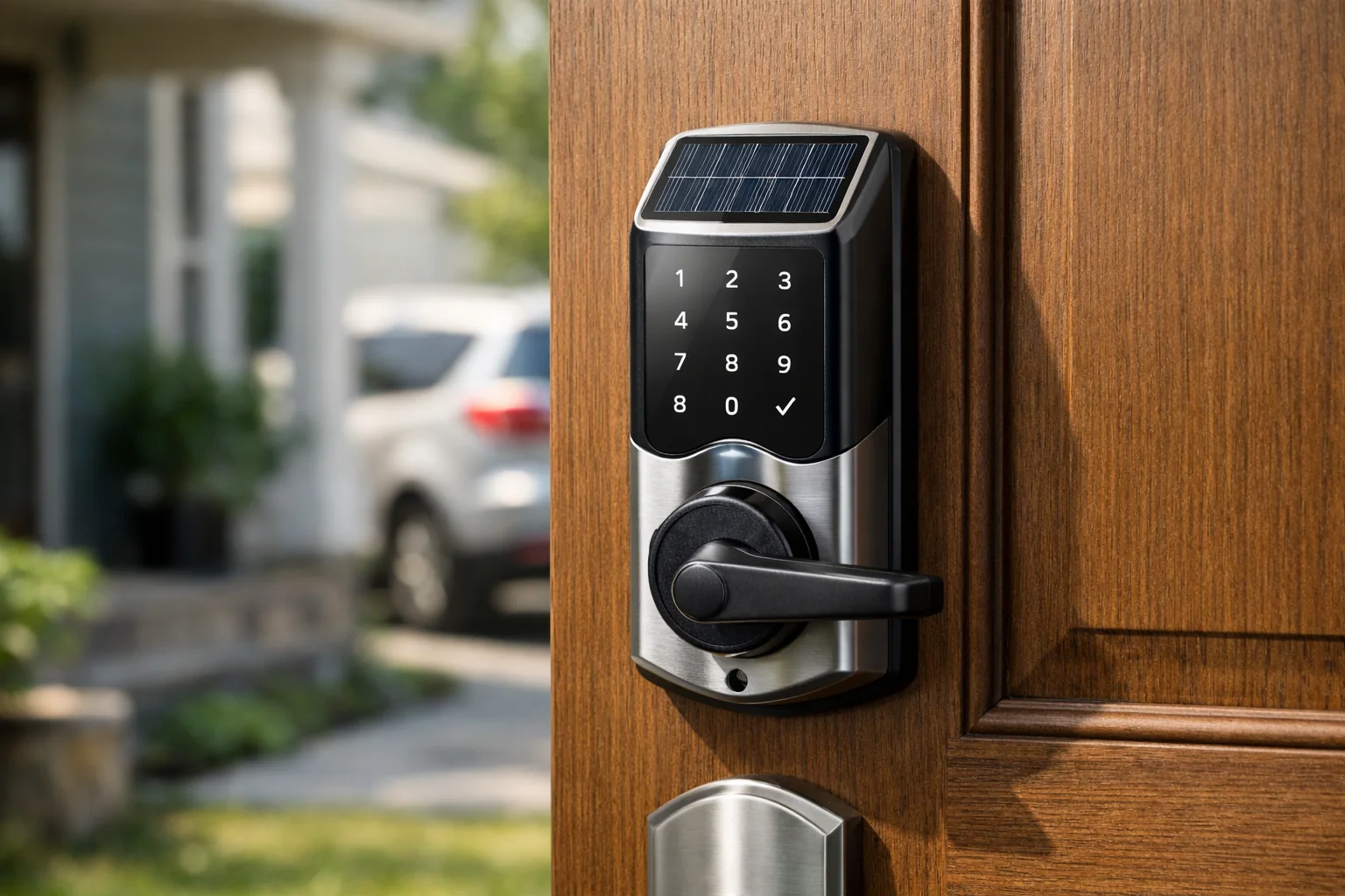 Current low-maintenance smart-lock examples - solar-powered smart locks